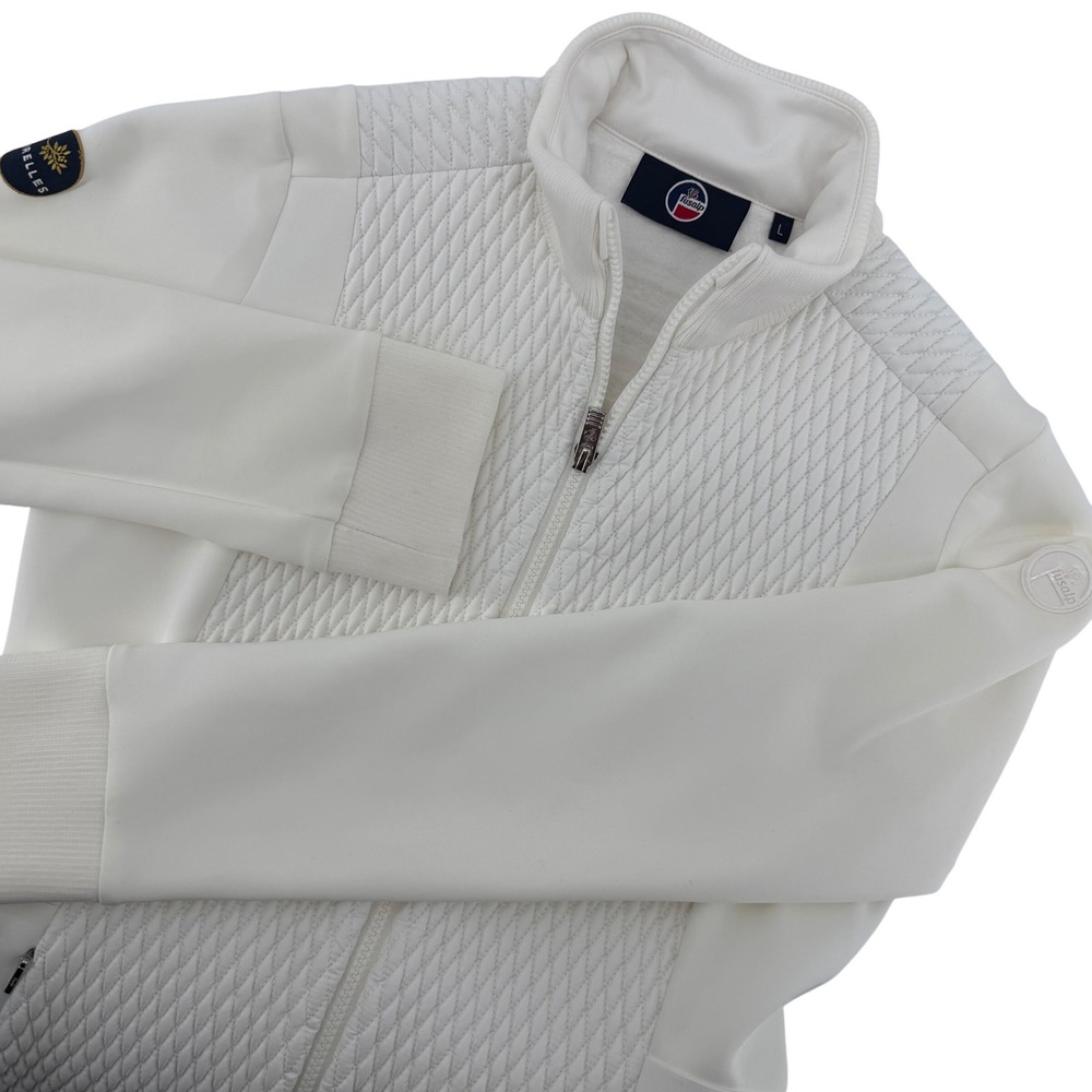 Fusalp Meryl Jacket Women L‎ Diamond Quilted White Satin Thermolite Airelles Ski